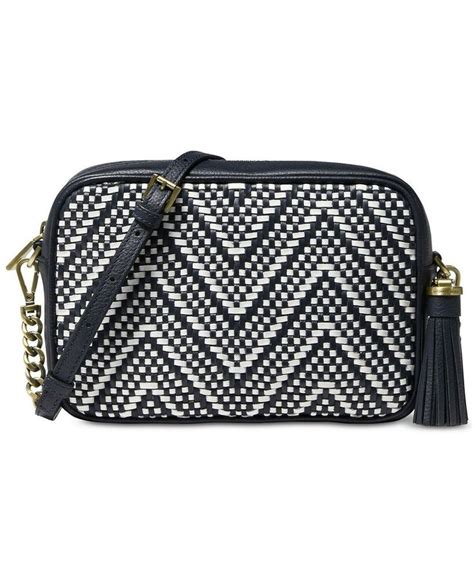 michael kors woven chevron camera bag|Michael Kors Woven Camera Bag (Minor Scuffing, New Store .